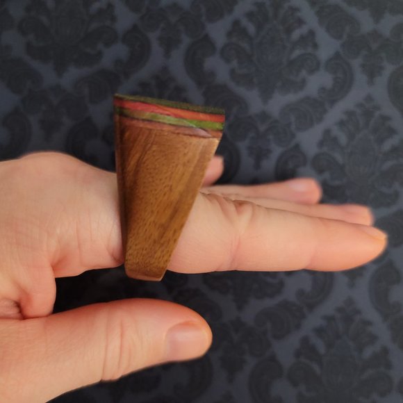 Wooden Chunky Ring - Picture 3 of 5